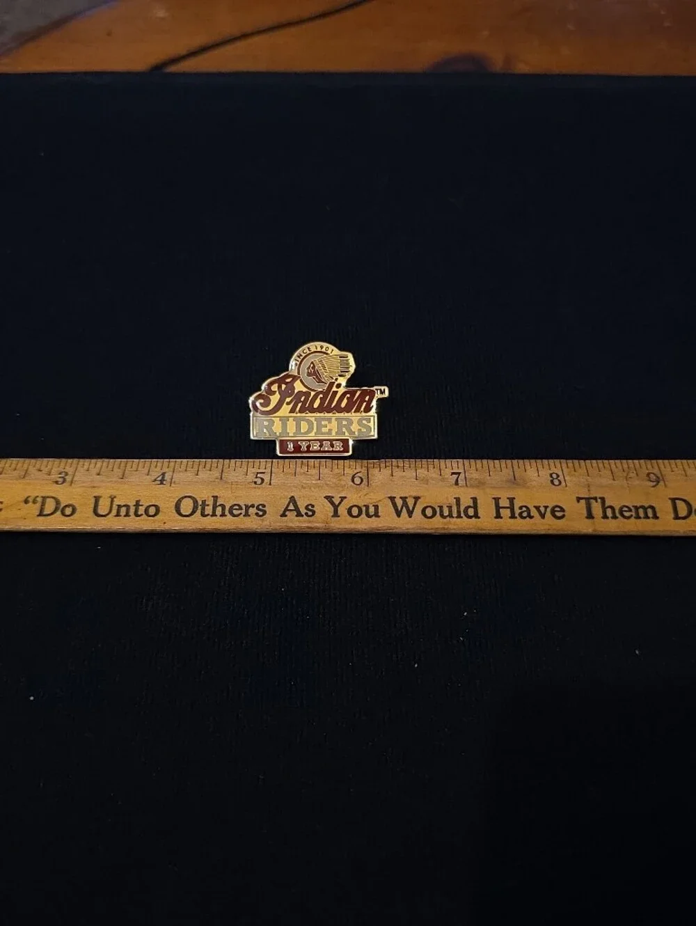 Indian Motorcycle Lapel Pin Indian Riders Since 1901 1 Year Membership Gold Tone